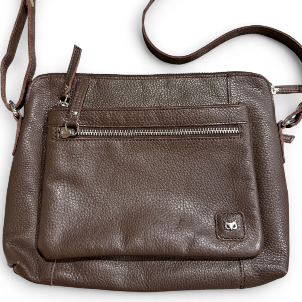 Wise Owl Leather Cross Body Purse - Picture 2 of 6